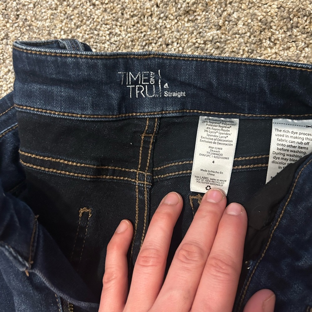 Time and Tru Dark Wash Denim Jeans